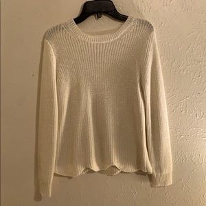 Sparkly Cream-Colored Sweater